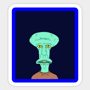 Squidward Mugshot Sticker